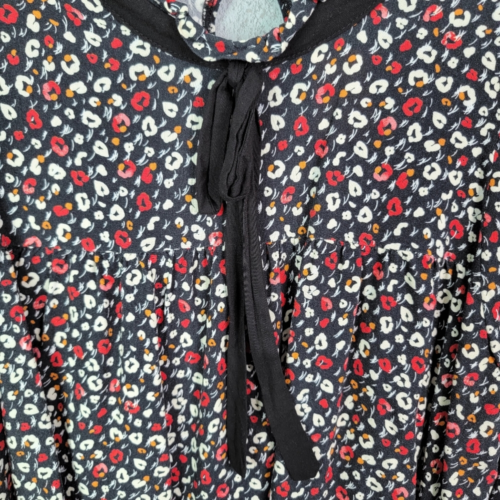 Miss Selfridge Micro Floral Pattern Flowy Blouse Fashion Top Women's Size US 4 - Picture 5 of 13